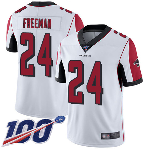 Atlanta Falcons Limited White Men Devonta Freeman Road Jersey NFL Football #24 100th Season Vapor Untouchable